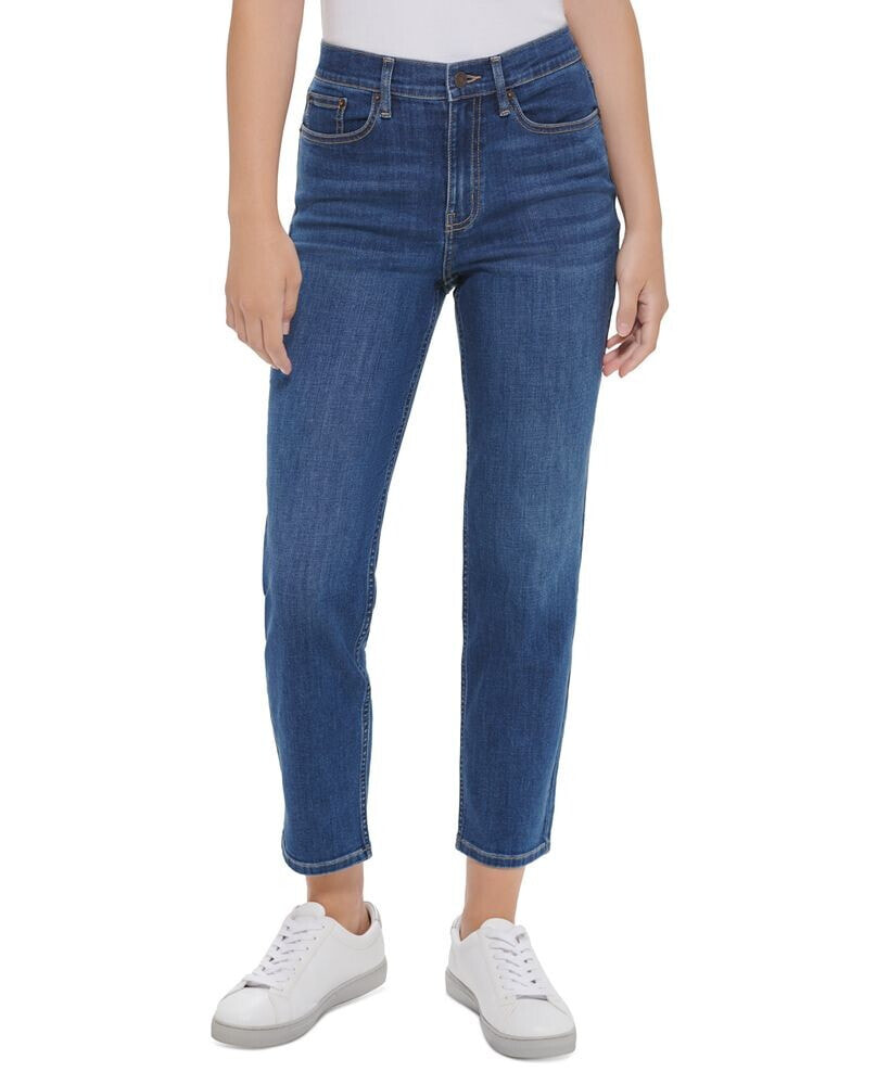 Calvin Klein Jeans petite High-Rise Slim Straight-Leg Whisper-Soft Jeans