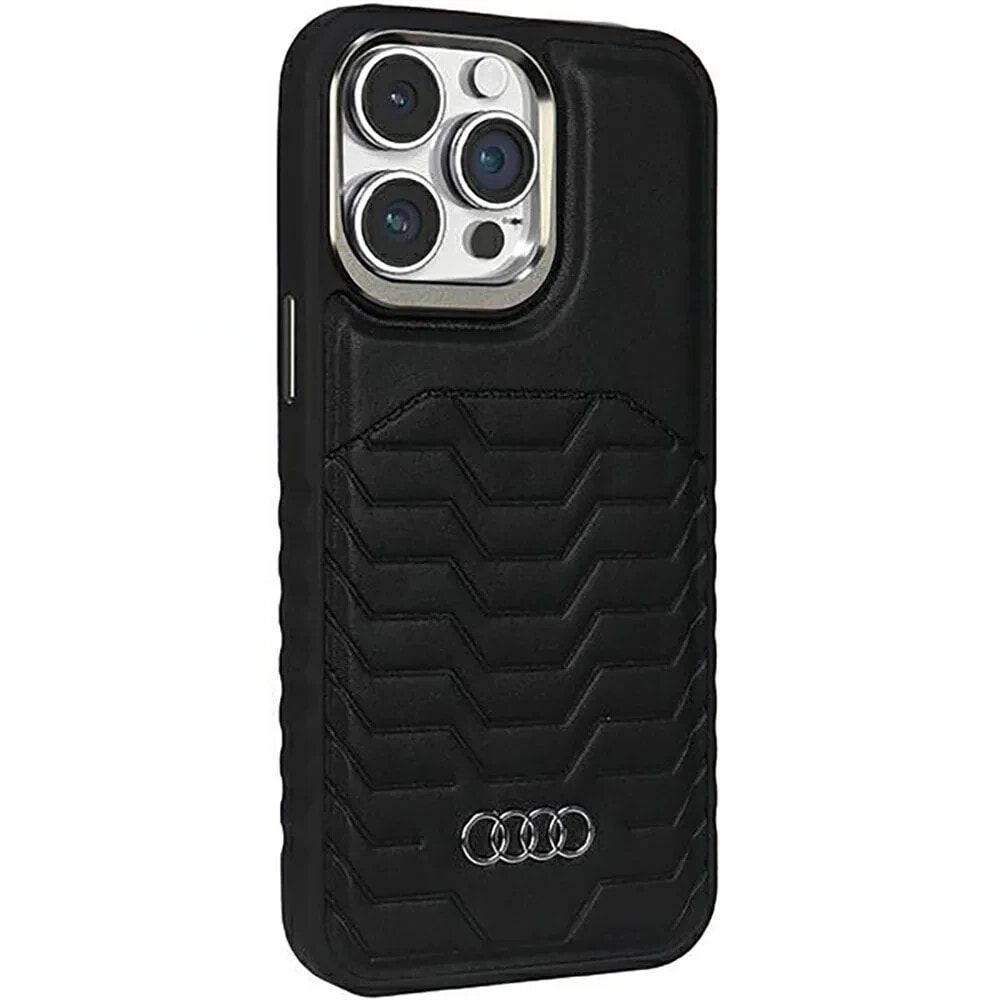 AUDI Synthetic Leather iPhone 15 Pro 6.1 Autpupcmip15Pgtd3Bk phone case