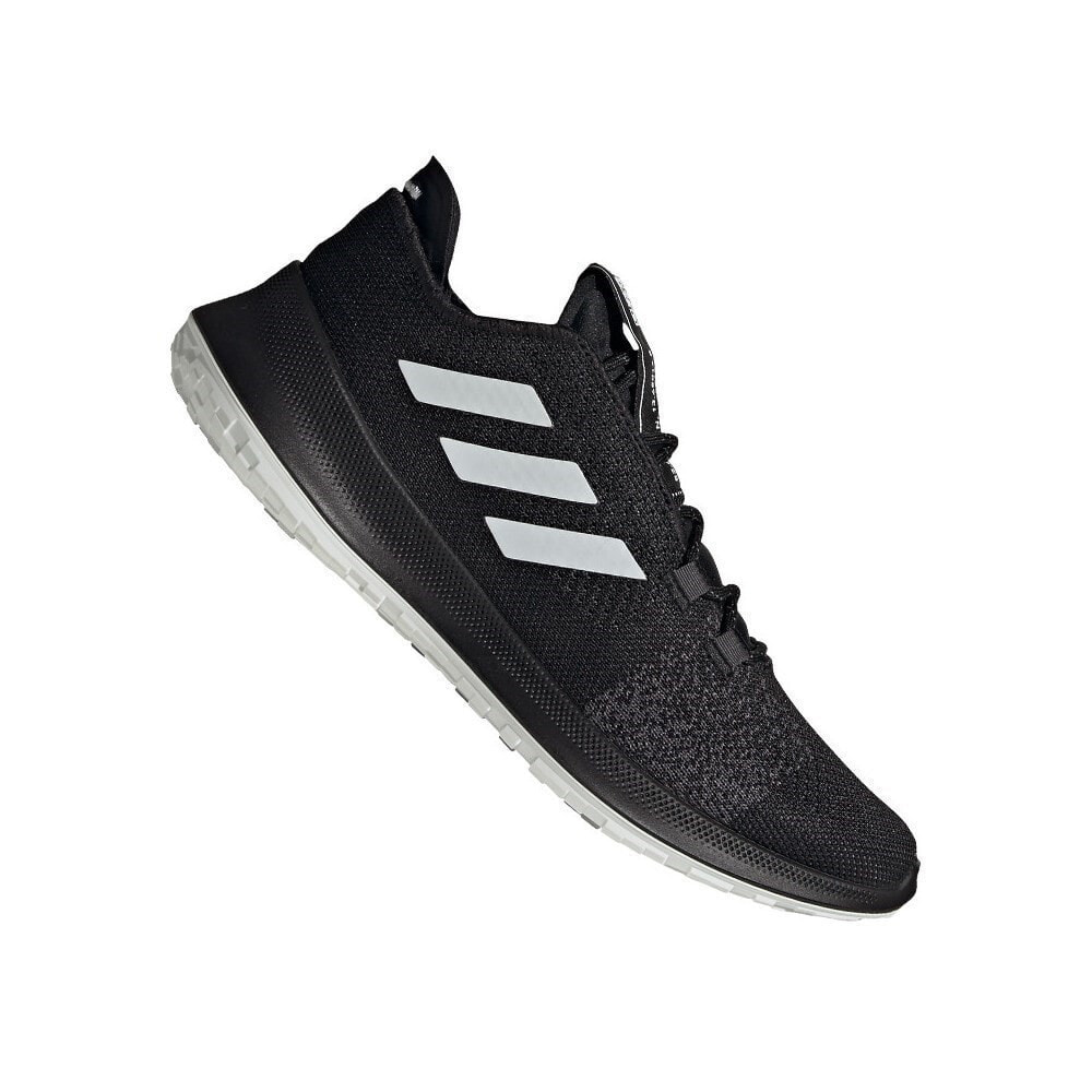 Мужские кроссовки спортивные для бега черные текстильные низкие Adidas Sensebounce Ace