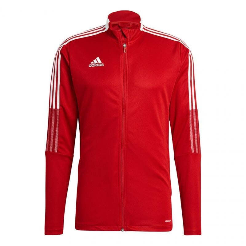 Мужская олимпийка спортивная на молнии красная adidas Tiro 21 Track M GM7308