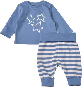 Set mit Langarmshirt & Hose, blau, Gr. 56, 1 St