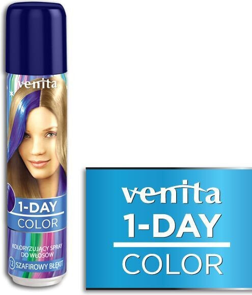 Venita 1-Day Color Spay 12 Ultra Blue  Оттеночный спрей для волос, оттенок 12 ультра синий 50 мл