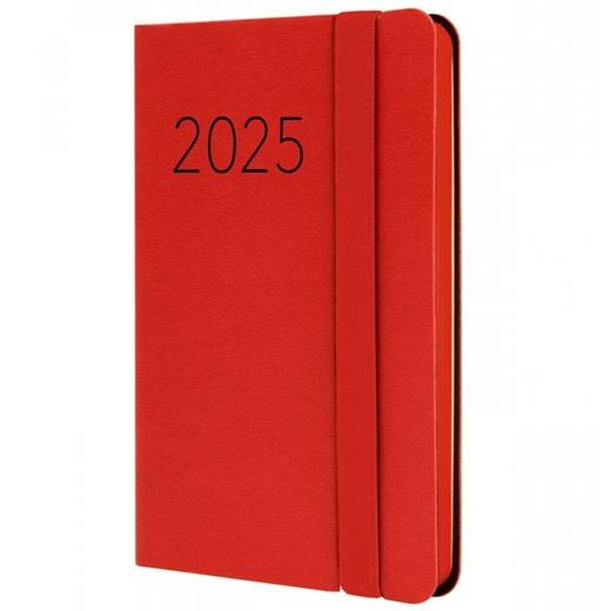 Diary Finocam FLEXI Red Mini 8,2 x 12,7 cm 2025 Smooth