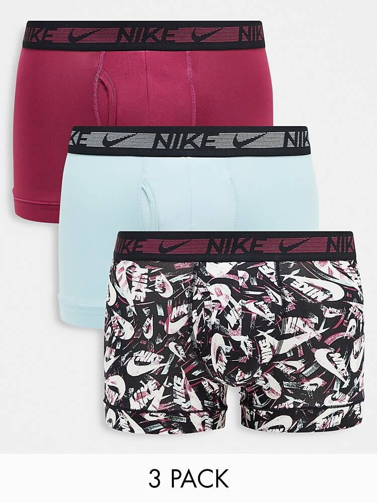 Nike – Dri-FIT – 3er-Pack Stretch-Unterhosen aus Mikrofaser mit Swoosh-Muster
