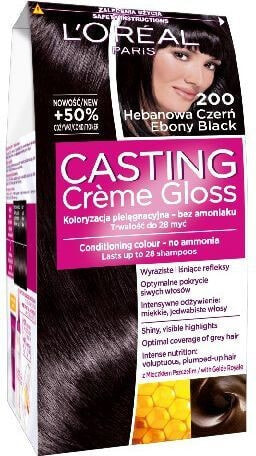 Loreal Paris Casting Creme Gloss 200 Безаммиачная крем-краска для волос, оттенок черный