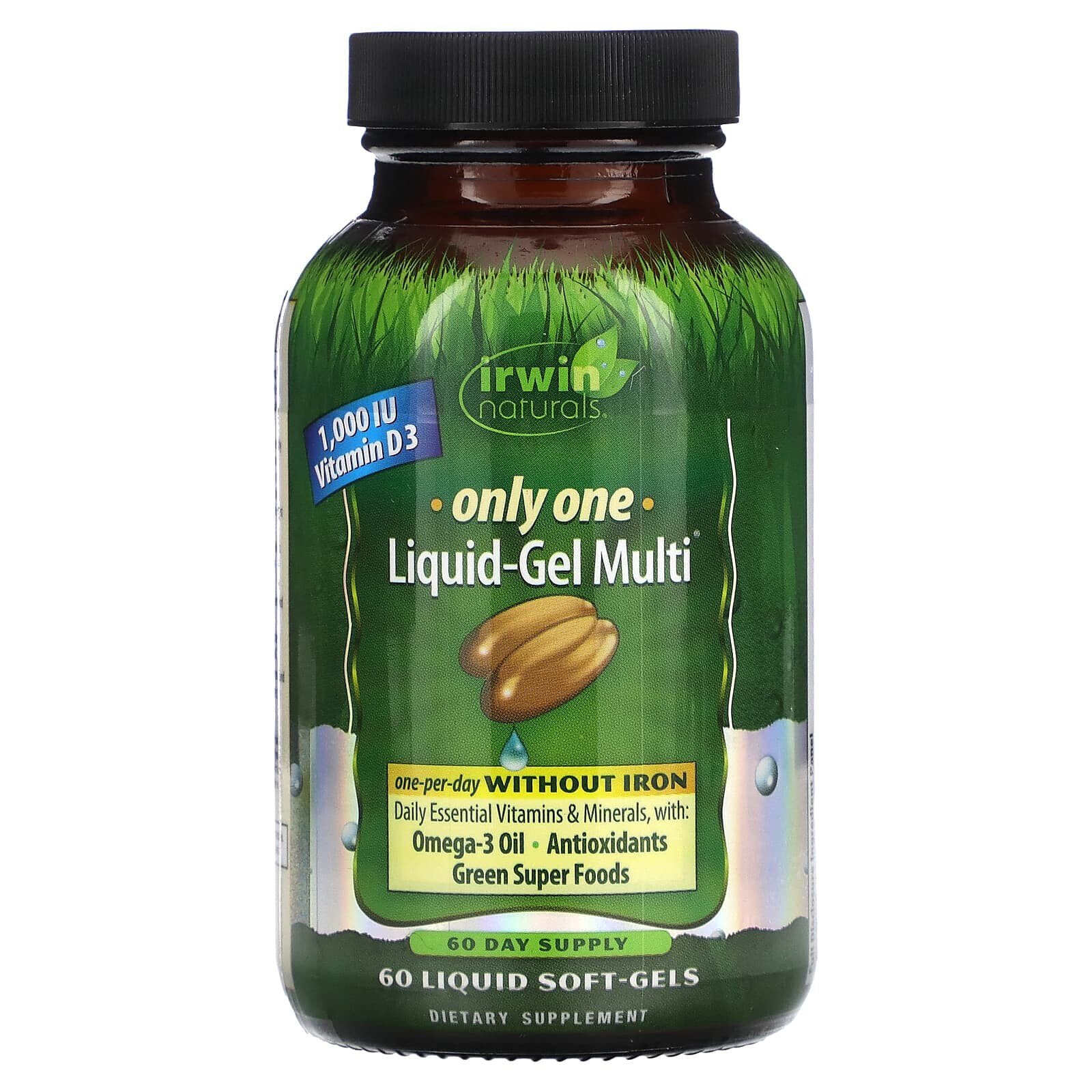 Only One, Liquid-Gel Multi, Without Iron, 60 Liquid Soft-Gels