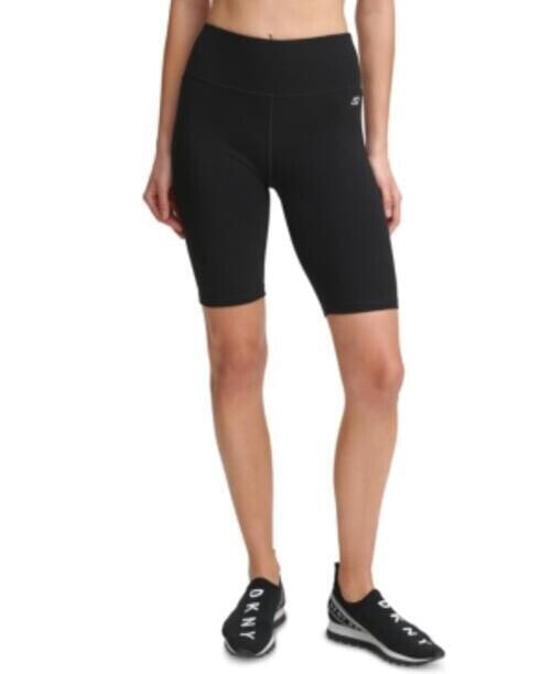Dkny Sport 280394 Icon High-Waist Bike Shorts, Size Extra-Large