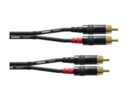 Cordial CFU 0.3 CC кабельный разъем/переходник 2x Cinch Черный
