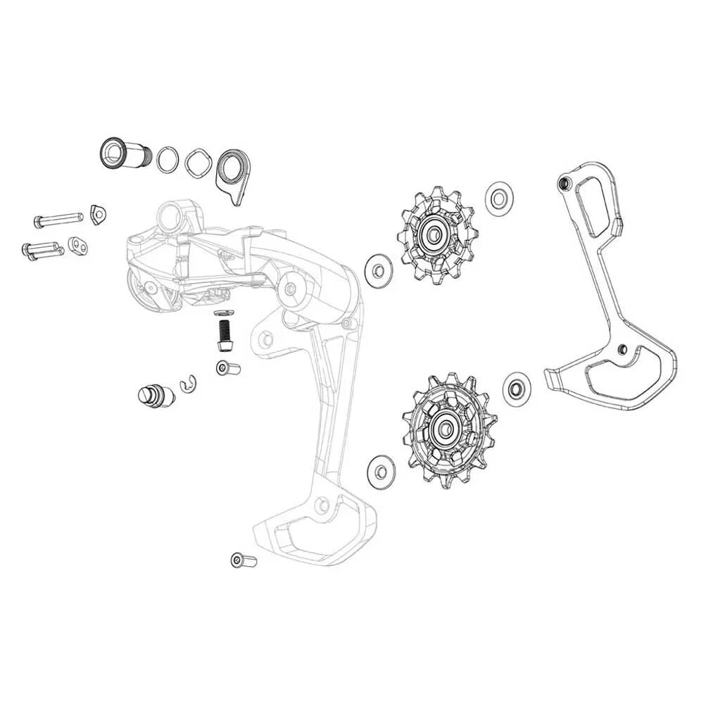 SRAM GX T-Type Eagle AXS rear derailleur full mount bolt kit