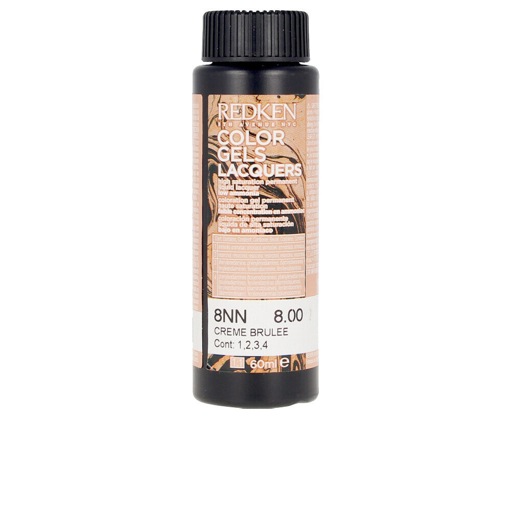 Redken Color Gel Lacquers No. 8NN Насыщенная перманентная лак-краска для волос, оттенок крем брюлле 60 мл