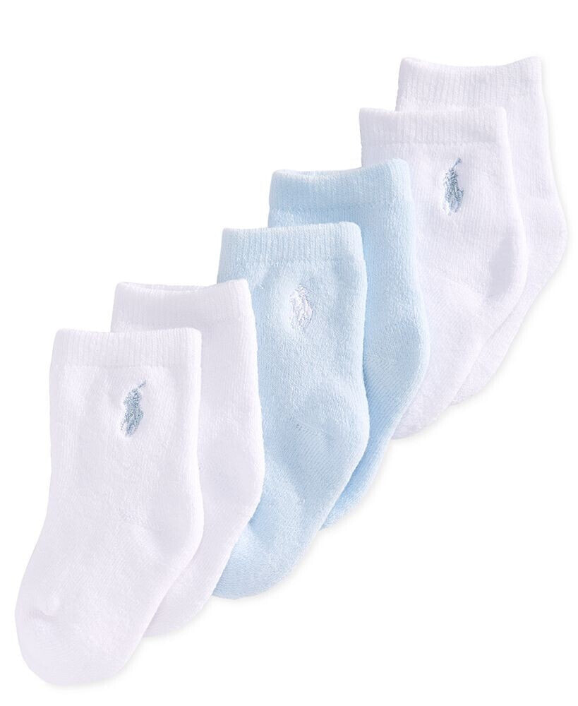 Ralph Lauren Baby Boys Full Terry Crew Socks 3-Pack