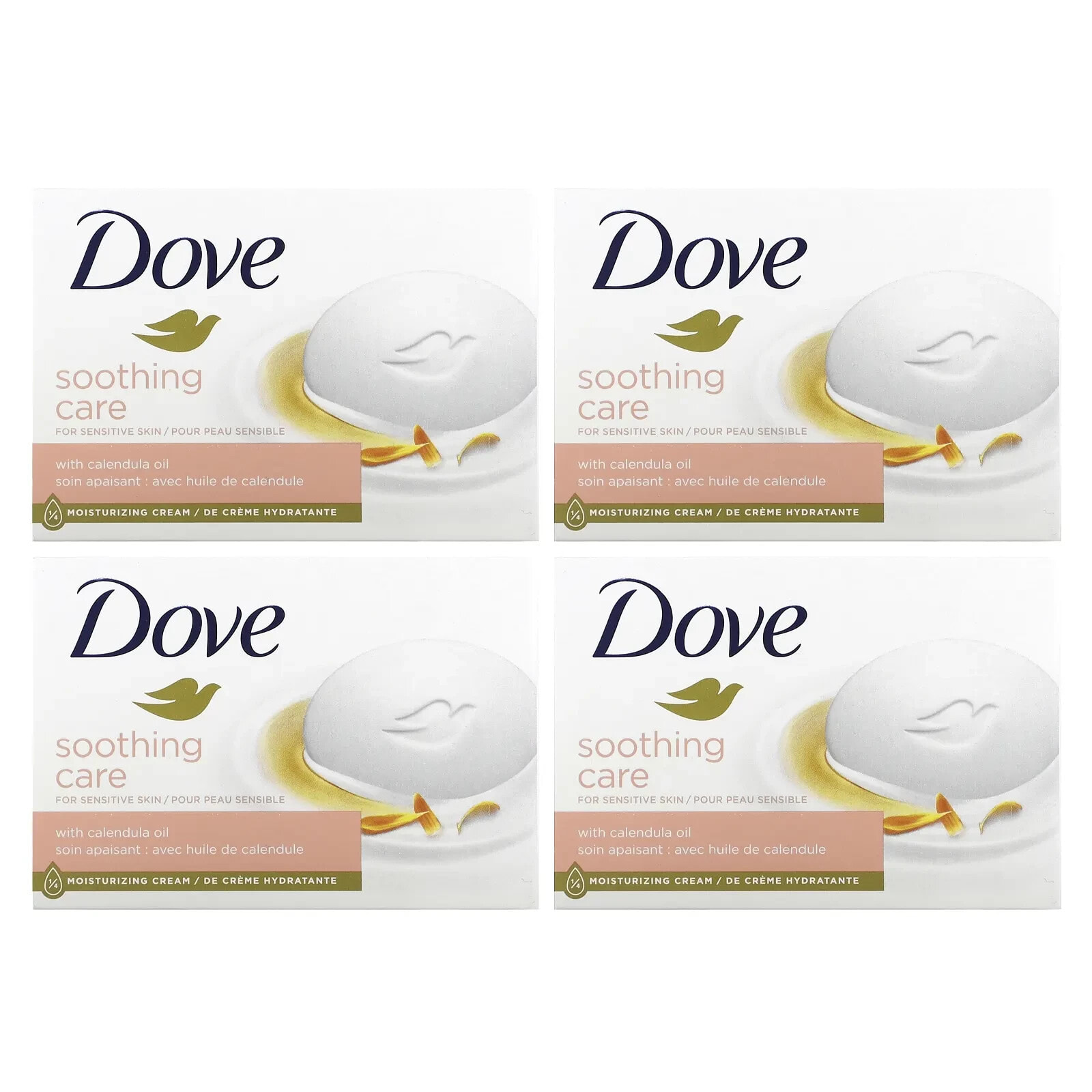 Soothing Care Soap Bar, 4 Bars, 3.75 oz (106 g) Each