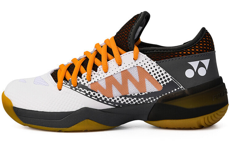 YONEX Badminton Shoes Women's Low-Top White Orange