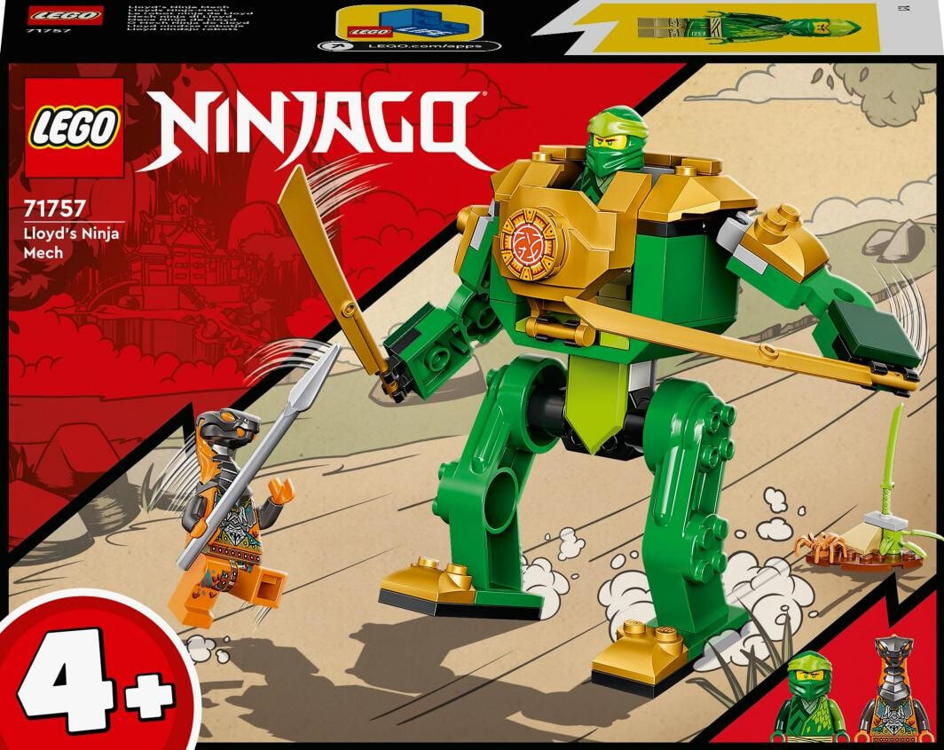 LEGO 71757 NINJAGO Lloyds Ninja-Mech Spielzeug fr 4-Jhrige mit Schlangen-Minifigur, Bauset