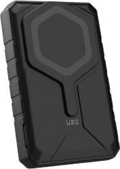 Powerbank UAG UAG Rugged 10K - powerbank 10000 mAh z podstawką, ładowanie bezprzewodowe 10W, kompatybilny z MagSafe, kabel w zestawie (black/gray)