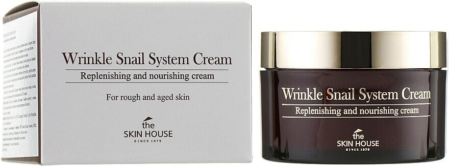 Nährende Anti-Falten Gesichtscreme mit Schneckenschleimfiltrat - The Skin House Wrinkle Snail System Cream