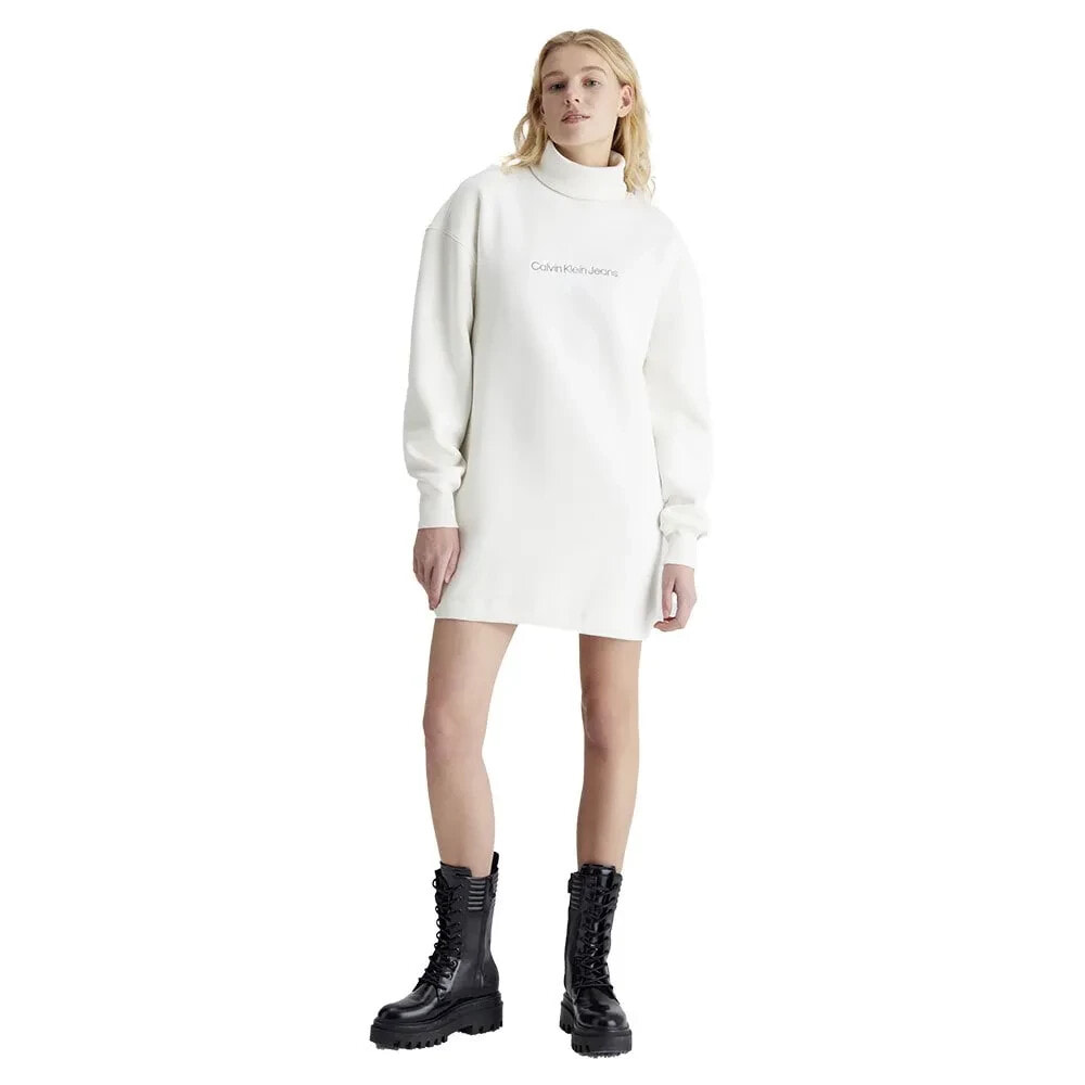 CALVIN KLEIN JEANS Monologo Roll Long Sleeve Dress