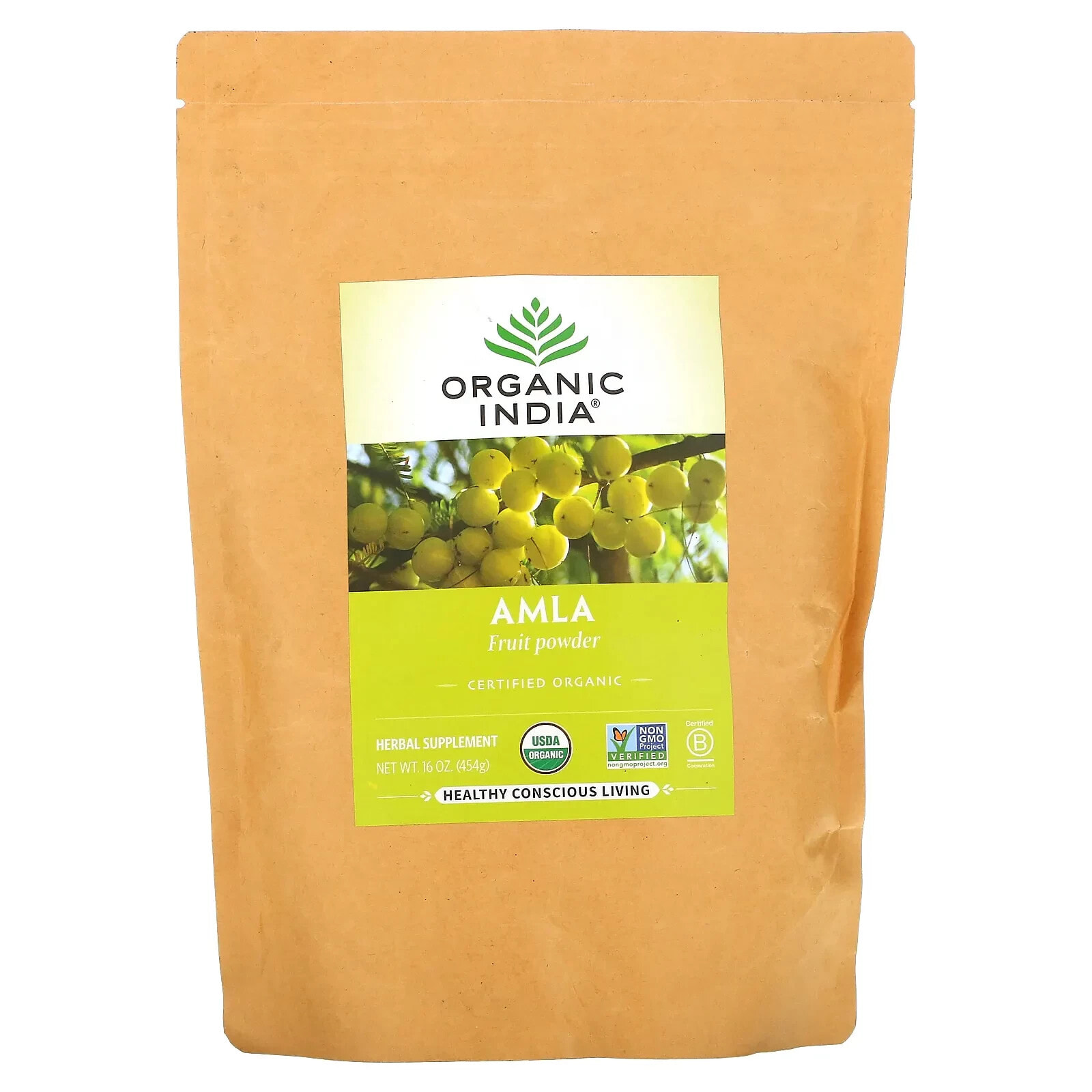 Organic India, Порошок фруктов амлы, 454 г (16 унций)