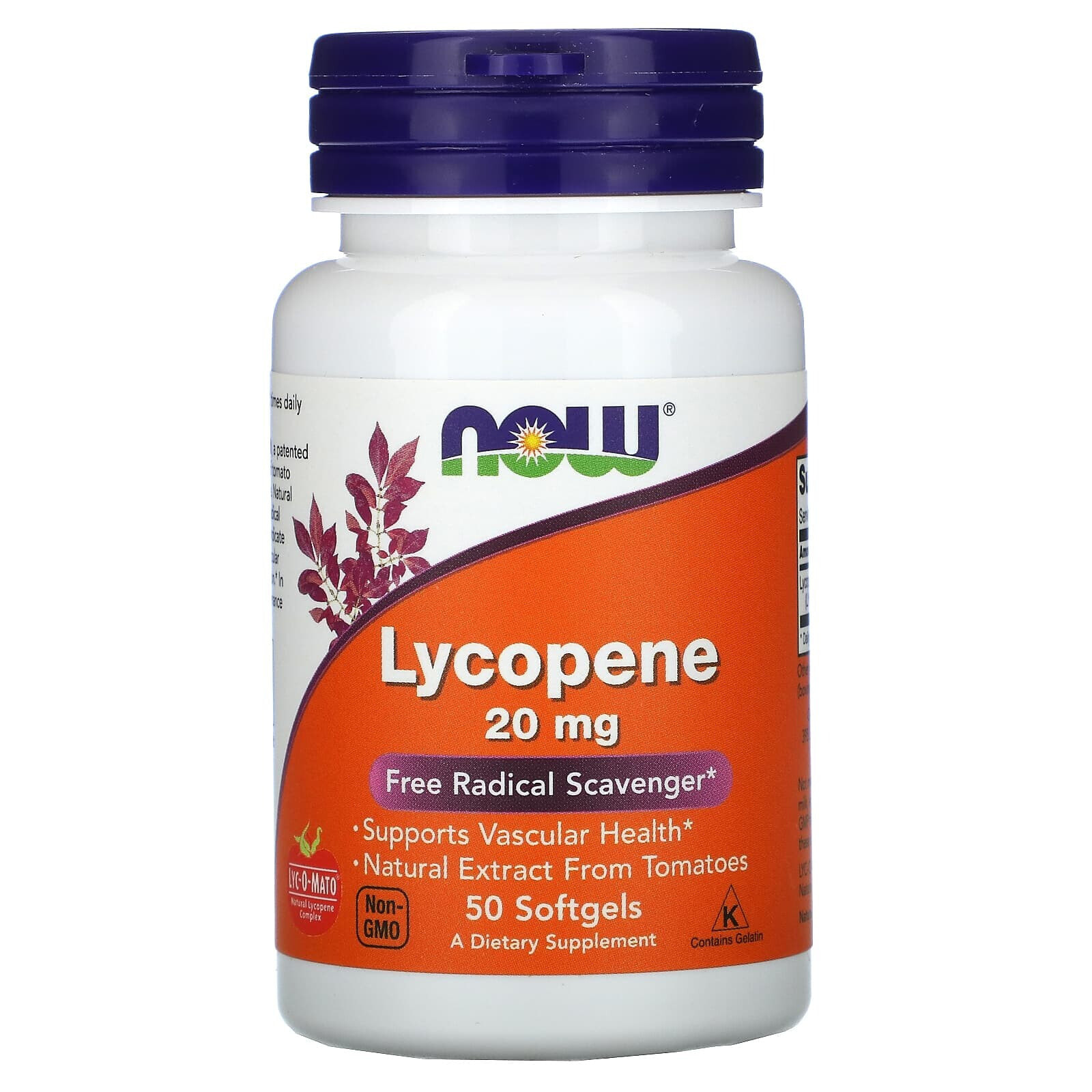 Антиоксидант NOW Foods Lycopene -- 20 mg - 50 Softgels