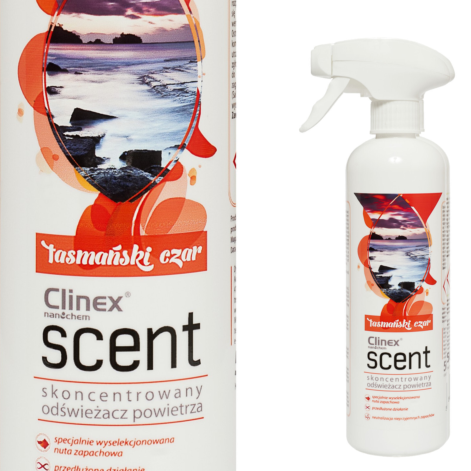 Concentrated air freshener sprayed on the surfaces of CLINEX Scent - Tasmanian Czar 500ML