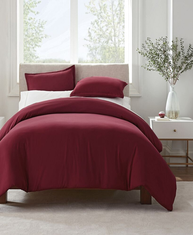 Serta simply Clean Antimicrobial Full and Queen Duvet Set, 3 Piece