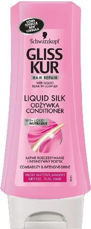 Кондиционер для поврежденных волос Schwarzkopf Gliss Kur Liquid Silk Odżywka do włosów matowych i łamliwych 200 ml