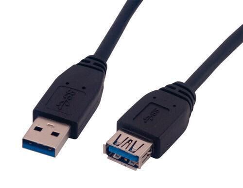MCL MC923AMF-1M/N - 1 m - USB A - USB A - USB 3.2 Gen 1 (3.1 Gen 1) - Male/Female - Black