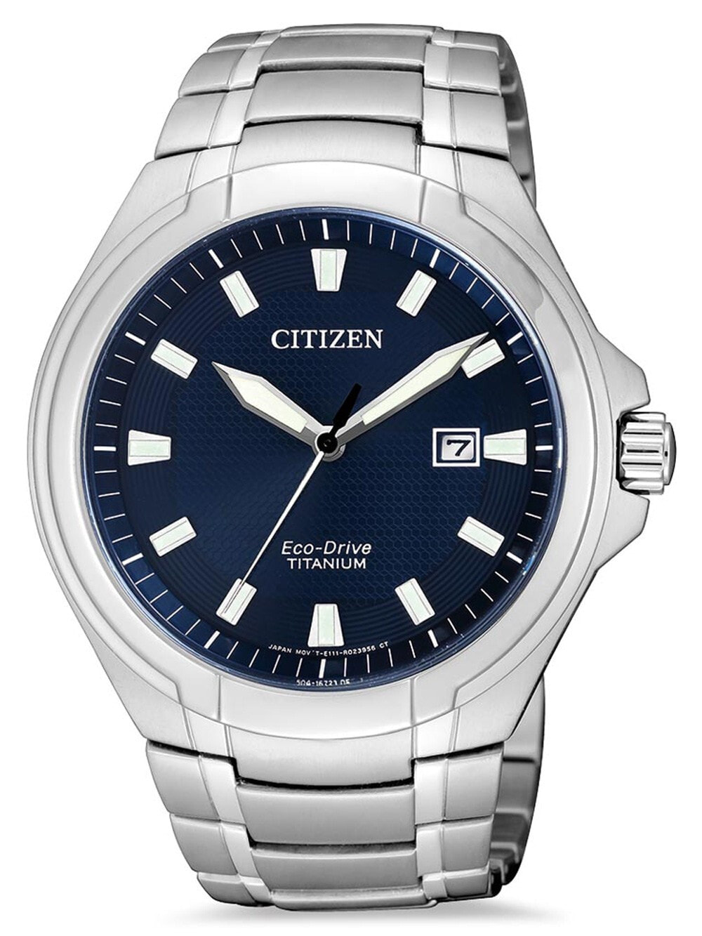 Мужские наручные часы с серебряным браслетом Citizen BM7430-89L Eco-Drive Super-Titanium Mens 42mm 10 ATM