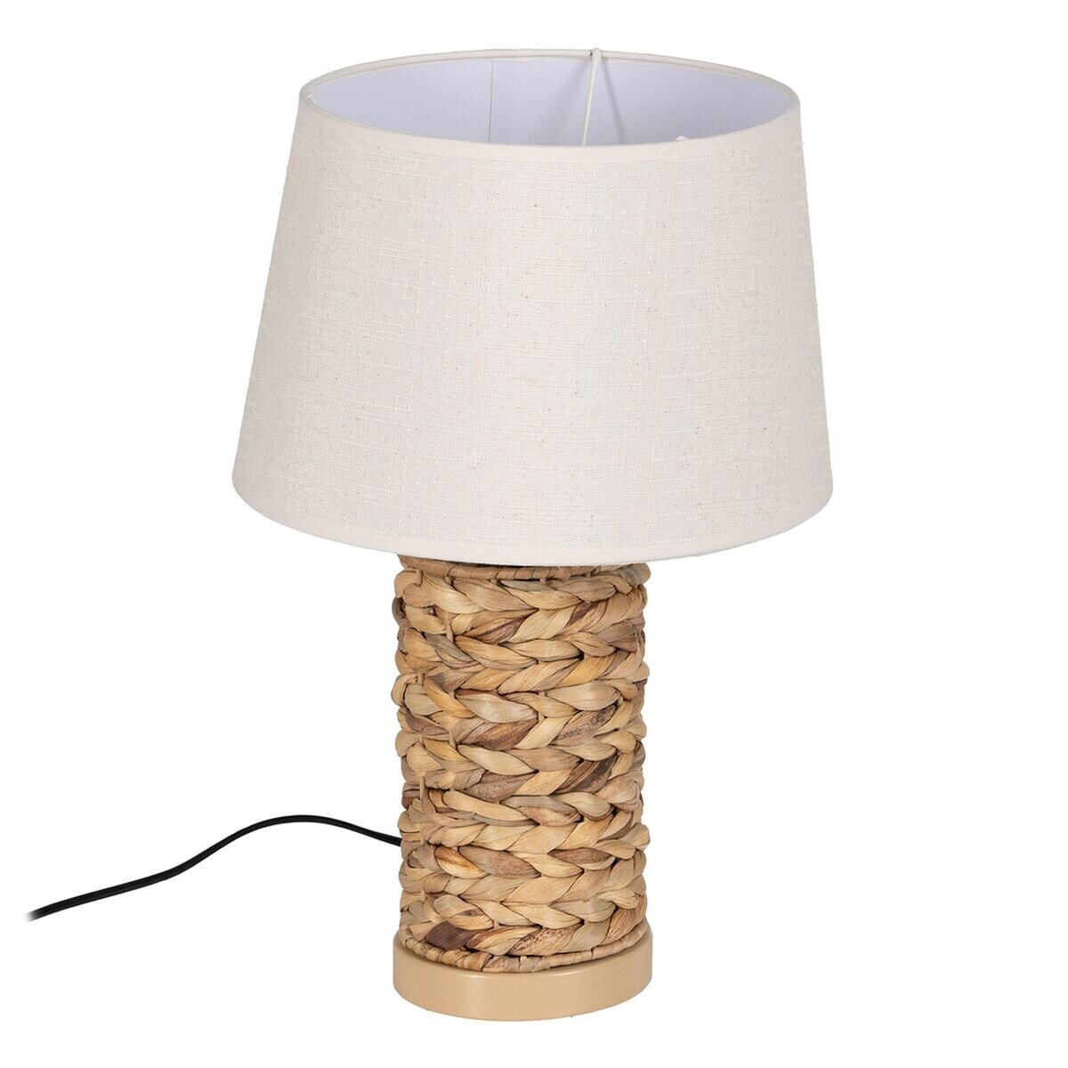 Desk lamp Cream Natural Linen Iron Natural Fibre 60 W 220-240 V 27 x 27 x 42 cm