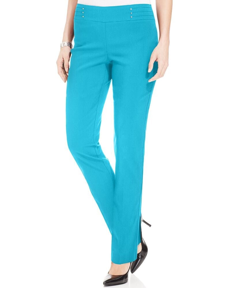 JM Collection Studded Pull-On Tummy Control Pants, Regular and Short  Lengths, Created for Macy's - Macy's