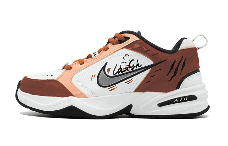 Nike Air Monarch 4 Casual Shoes Unisex Low-Top Black And White/Brown