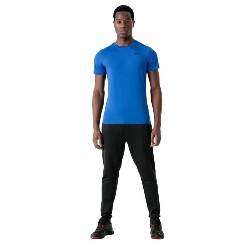 Мужская футболка спортивная синяя с принтом  4F M NOSH4 TSMF351 36S