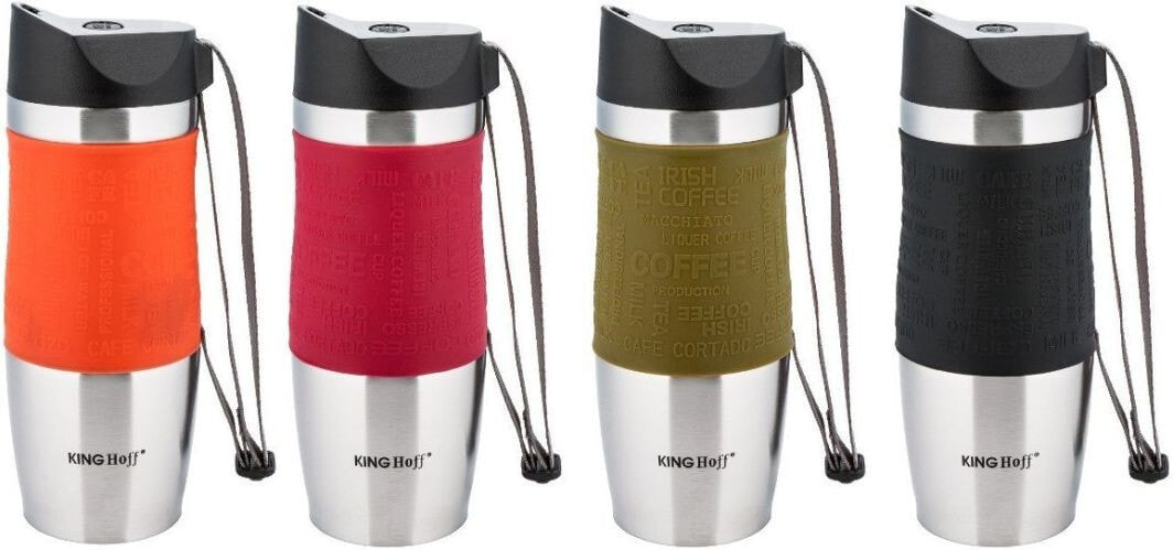 KingHoff Thermal mug Quick Stop assorted colors 380ml (KH-4176)