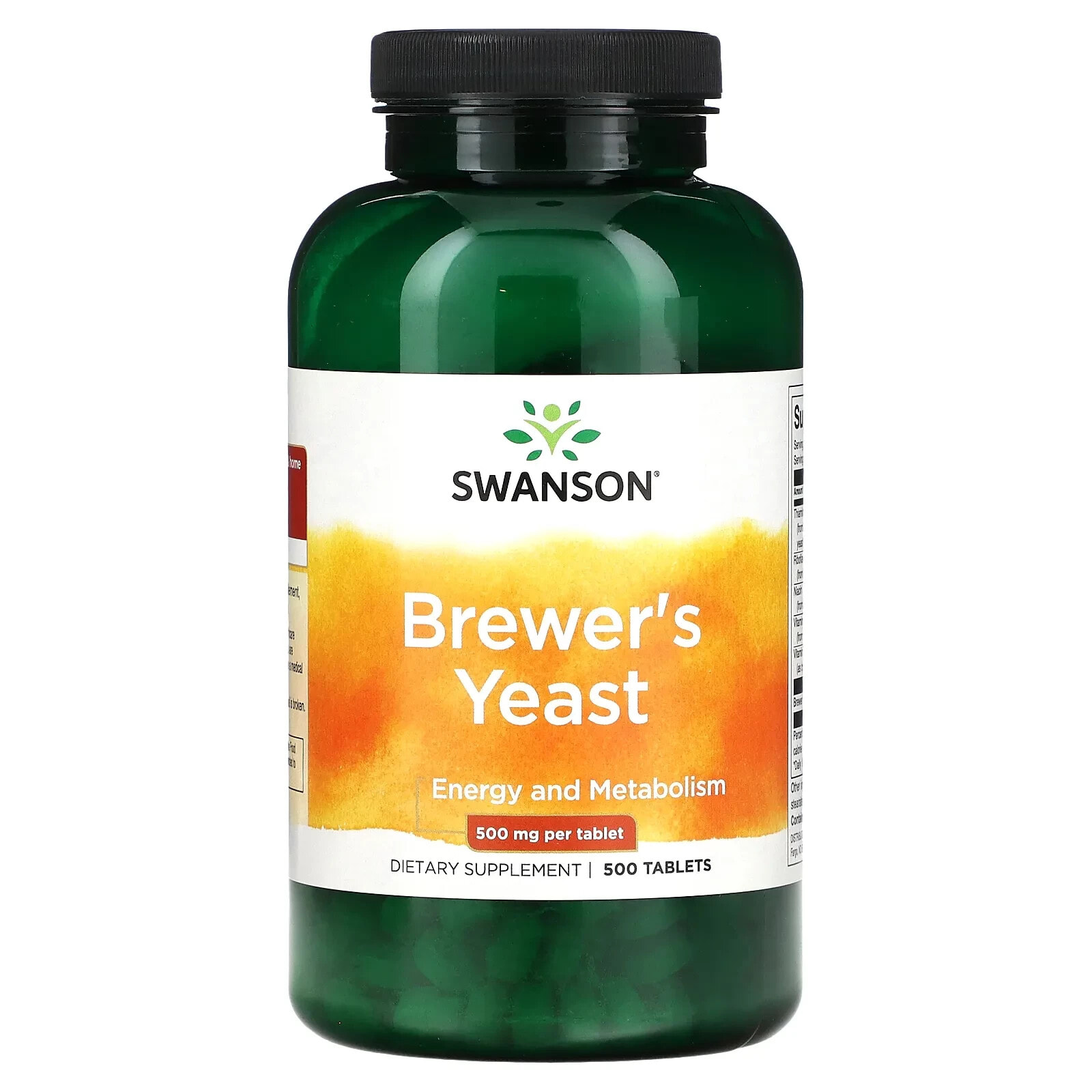 Brewer's Yeast, 500 mg, 500 Tablets