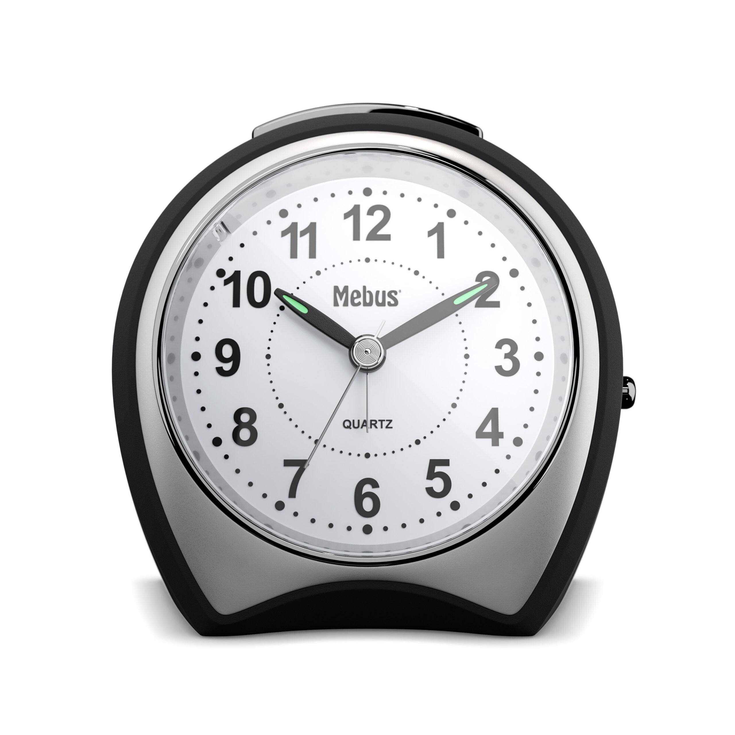 Mebus 27220 - Quartz alarm clock - Black - Grey - Plastic - 12h - Analog - Battery