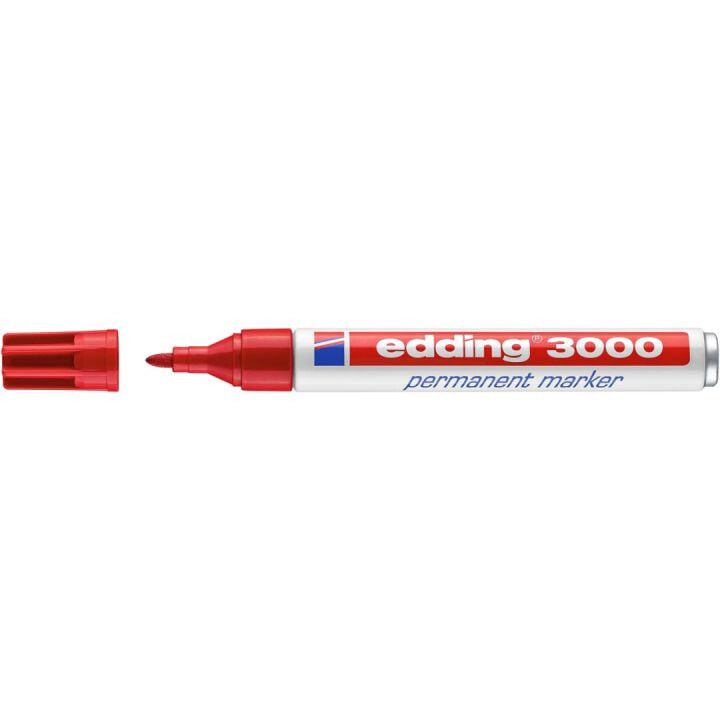 EDDING 3000 - Red - Bullet tip - Blue - Red - White - Aluminium - 1.5 mm - 3 mm