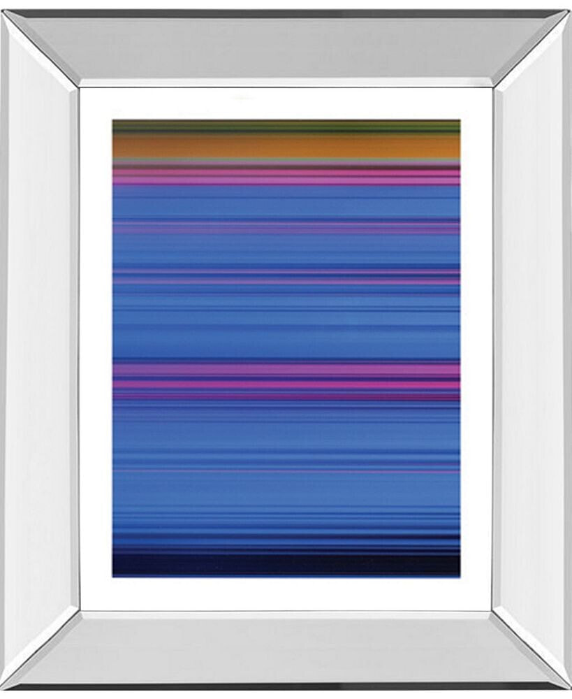 Classy Art abstract Blues by Mark Baker Mirror Framed Print Wall Art, 22