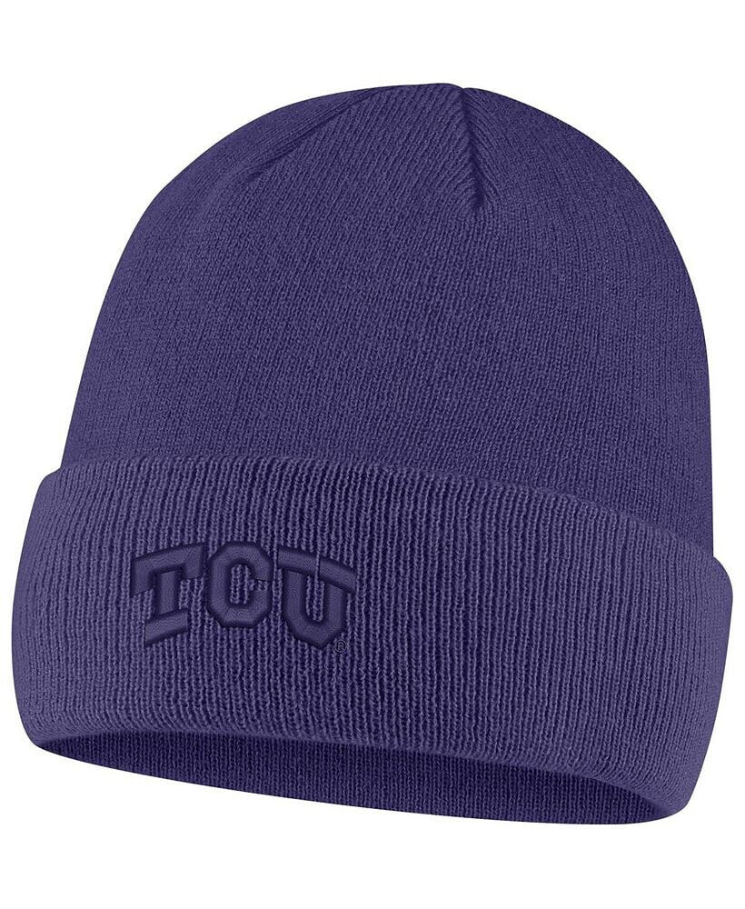 Nike men's Purple TCU Horned Frogs Tonal Cuffed Knit Hat