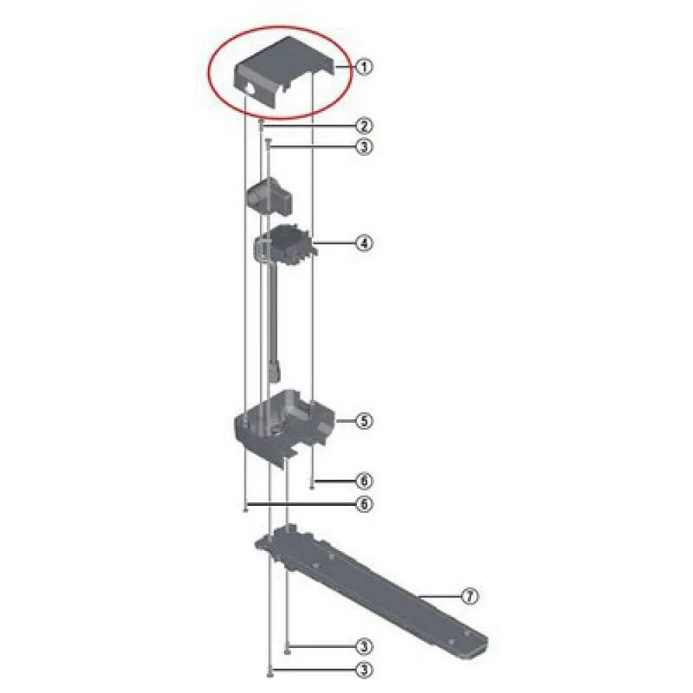 SHIMANO Top Cover Battery E-6000 Axa