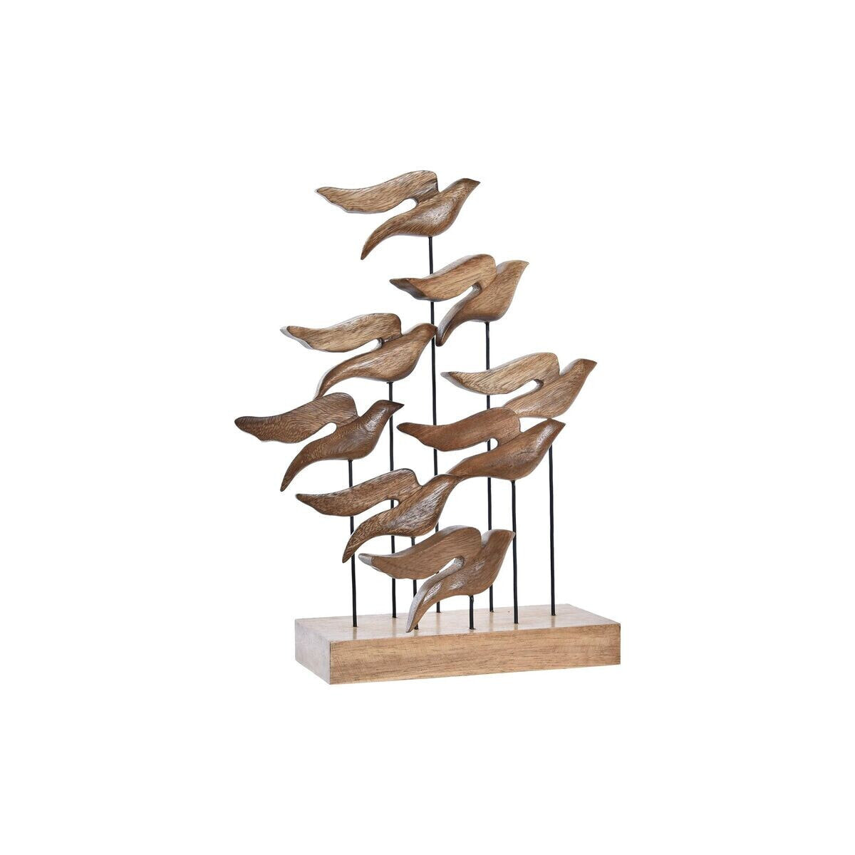 Декор DKD Home Decor Алюминий древесина акации птицы (27 x 9,5 x 33 cm)
