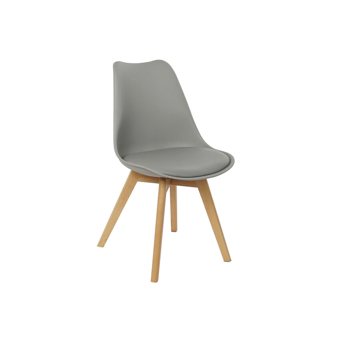 Chair DKD Home Decor 48 x 55 x 83 cm Foam Grey Brown polypropylene Beech