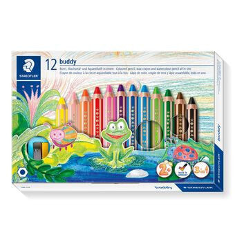 Staedtler Noris buddy 140 цветной карандаш 12 шт Черный, Синий, Коричневый, Зеленый, Пурпурный, Оранжевый, Красный, Фиолетовый, Желтый 140 C12