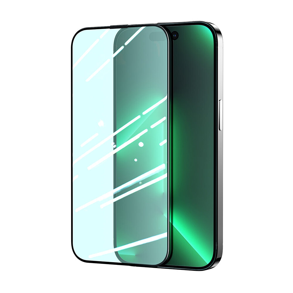 Zielone szkło hartowane do iPhone 14 Pro Max z filtrem Anti Blue Light na cały ekran Knight
