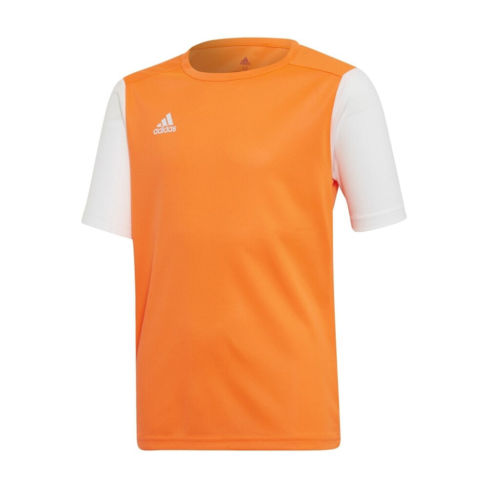 Мужская спортивная футболка оранжевая с логотипом Adidas Junior Estro 19
