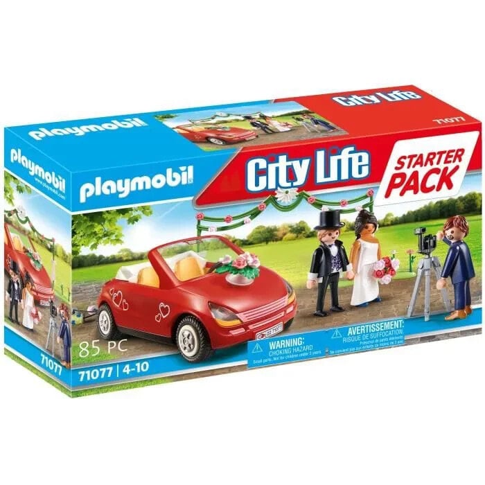 Playmobil - 71077 - Stadtleben - Ehepaar mit Fotograf und Auto - Hochzeitsveranstaltung