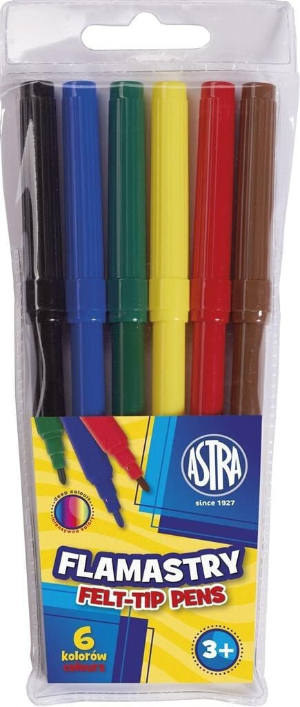 Astra felt tip pens, 6 colors (202179)