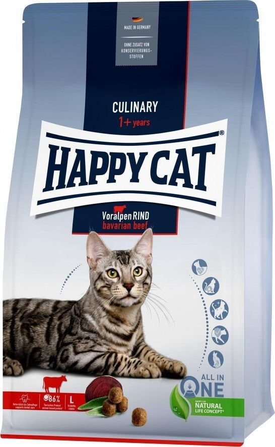 Сухой корм для кошек Happy Cat, для взрослых, с баварской говядиной, 4 кг