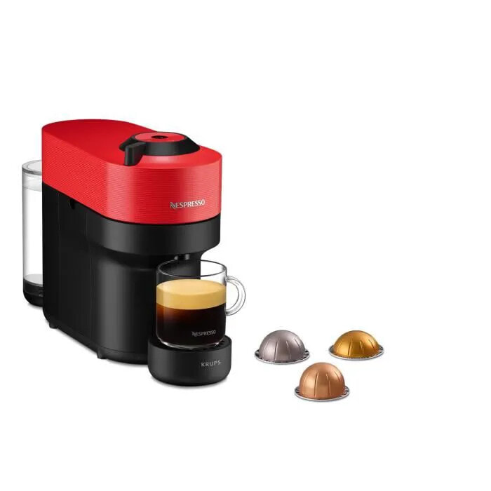 Krups Nespresso Yy4888fd Virtuo Pop Red Coffee Machine Kapseln, kompakte Kaffeemaschine, 4 Tasse Gren, Espresso, Bluetooth