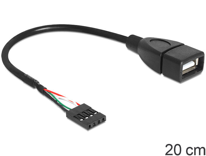 кабельный разъем DeLOCK 83291 USB 2.0-A 4pin Черный