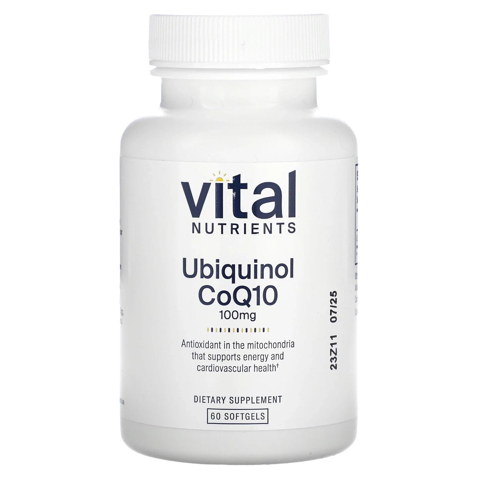 Vital Nutrients, Убихинол коэнзим Q10, 100 мг, 60 мягких таблеток